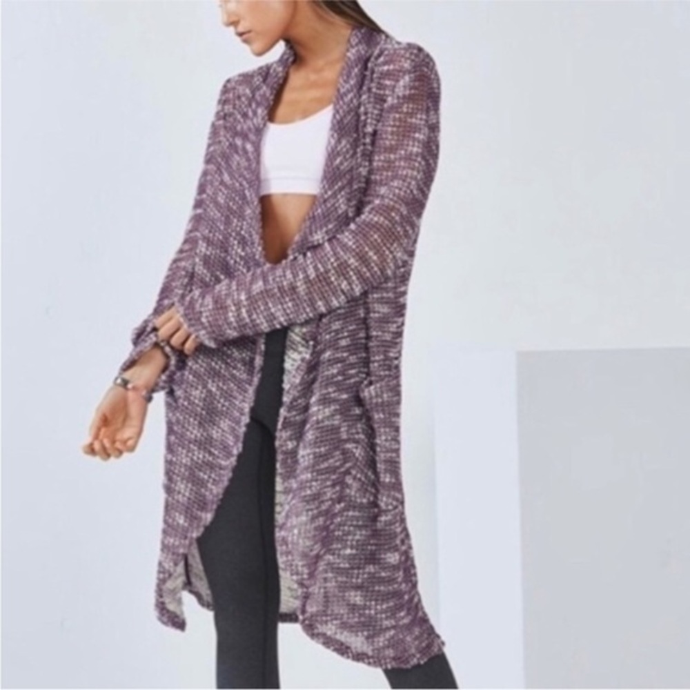 Fabletics Purple "Moscow"
Waterfall duster long sleeve cotton long Cardigan